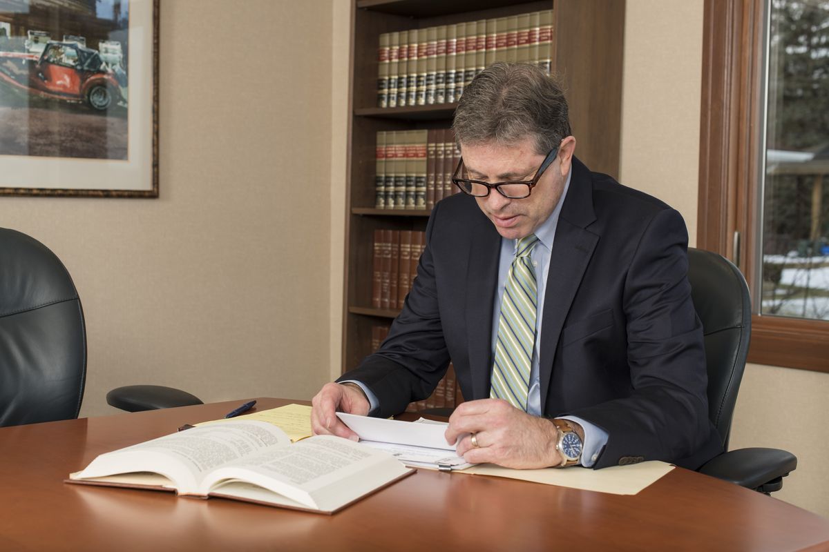 Charles Gross at his desk